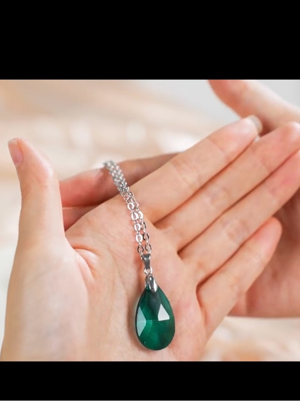 Teardrop Cubic Zirconia Necklace NEW (1) - Picture 4 of 13